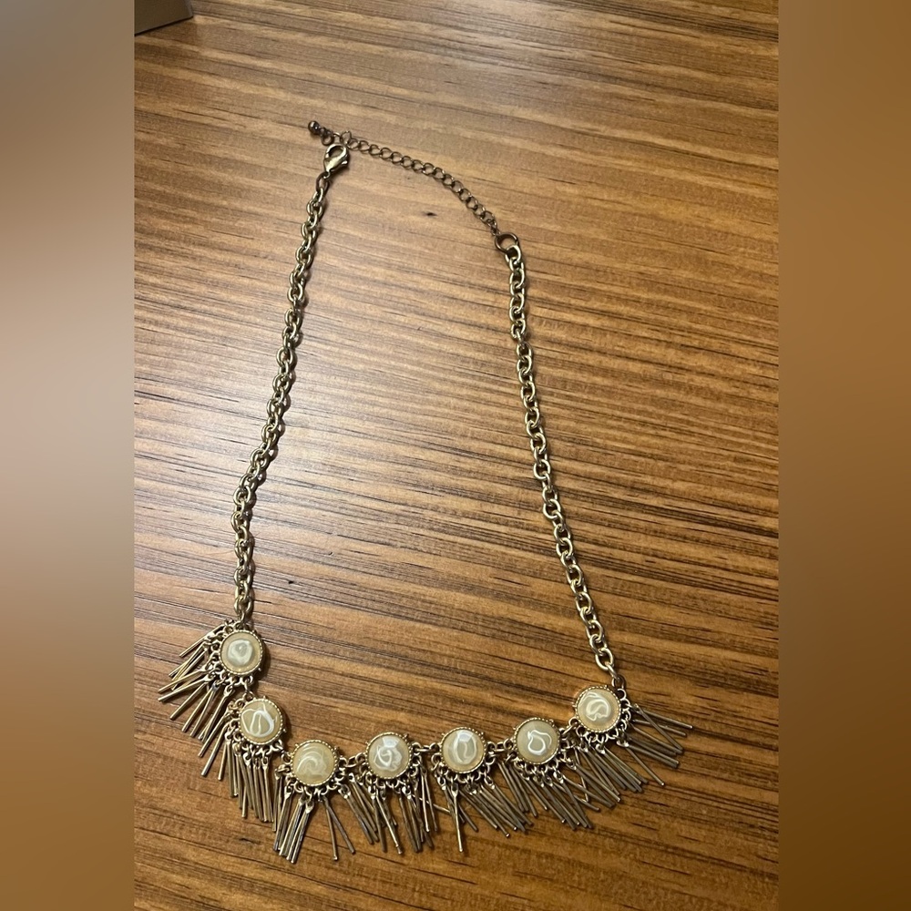 Gold Fringe Necklace